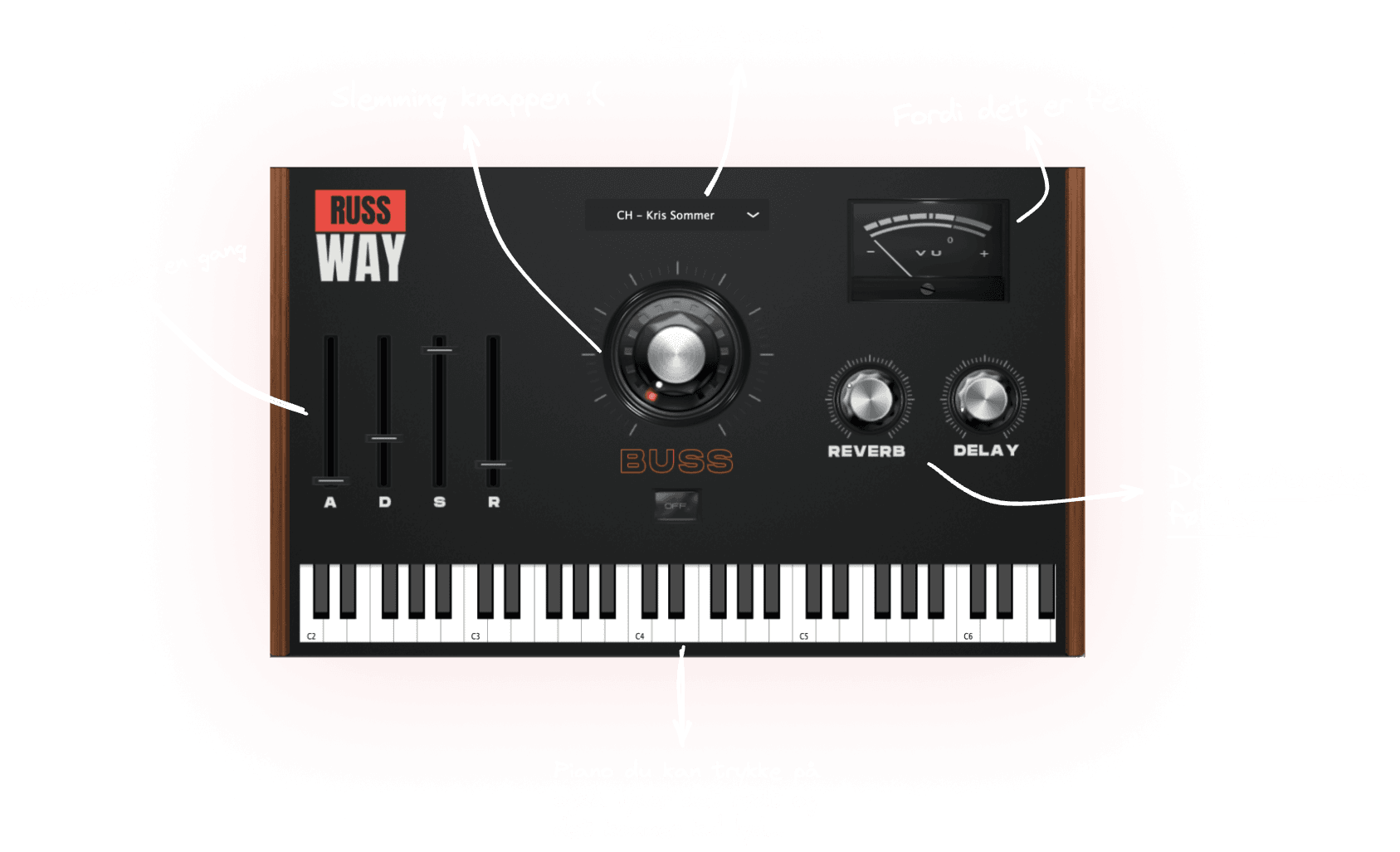 Skjermbilde av Russway plugin med instruksjoner for bruk